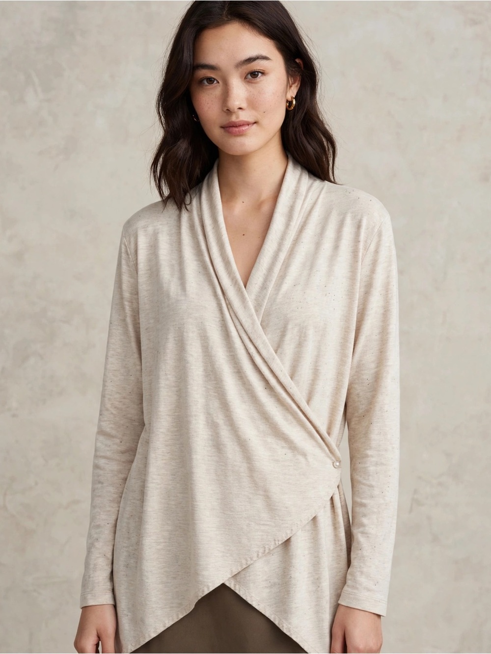 Solbari L XL Beige UPF50 Sun Protection Wrap Cardigan Lightweight Travel
